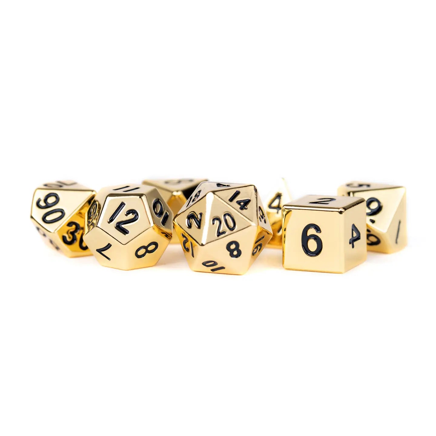 16mm Metal Dice Gold Set