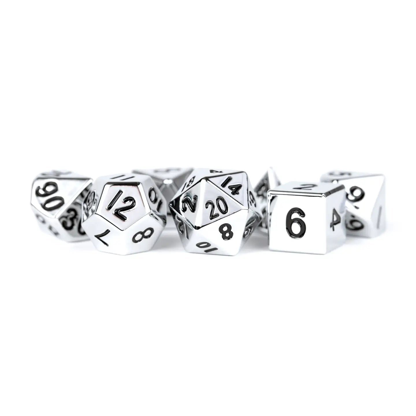 16mm Metal Silver Dice Set