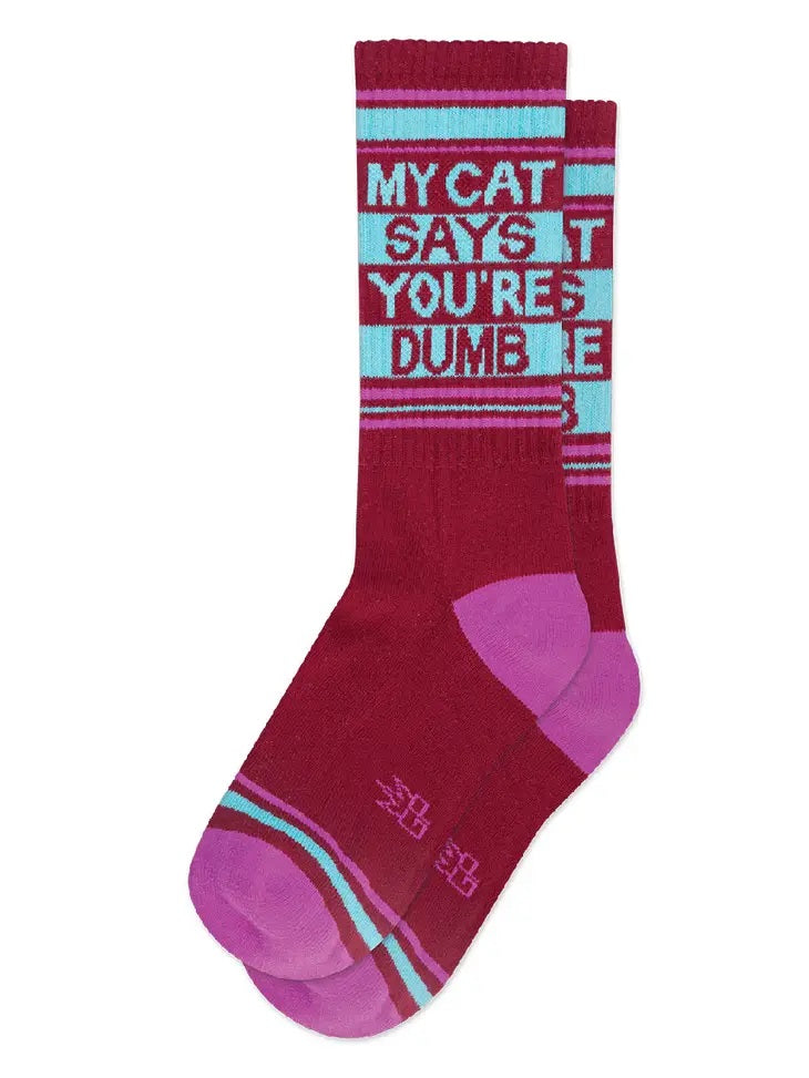 My Cat Says You're Dumb Ribbed Socks