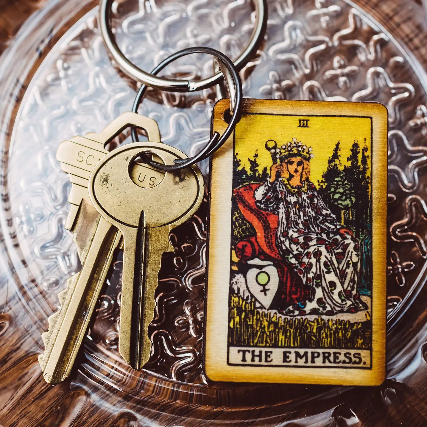 The Empress Wooden Keychain