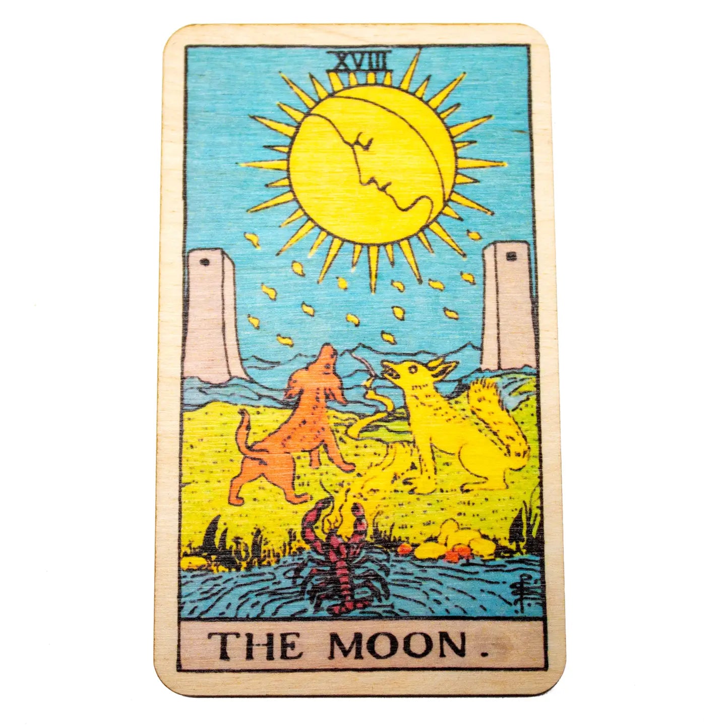 The Moon Wooden Magnet