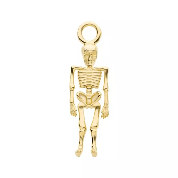 14Kt Yellow Gold Skeleton Charm