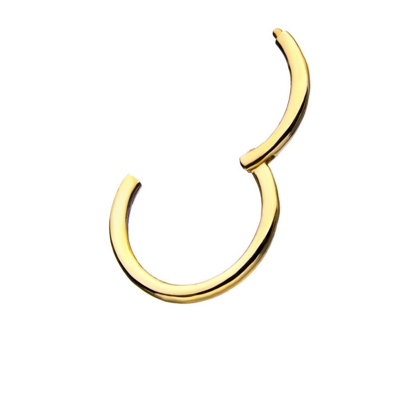 18g 8mm 14Kt Gold Hinged Hoop