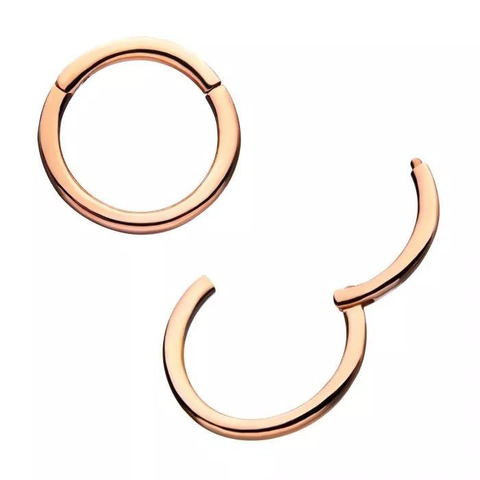 16g 8mm 14Kt Yellow Gold Basic Hinged