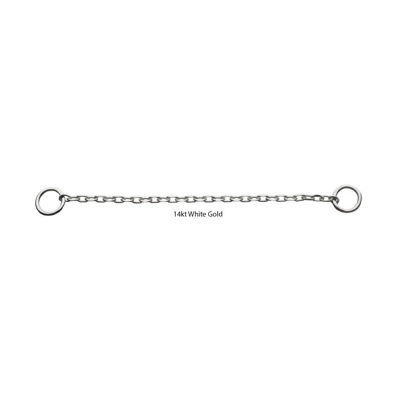 Rolo Chain 7/8" 14Kt White Gold