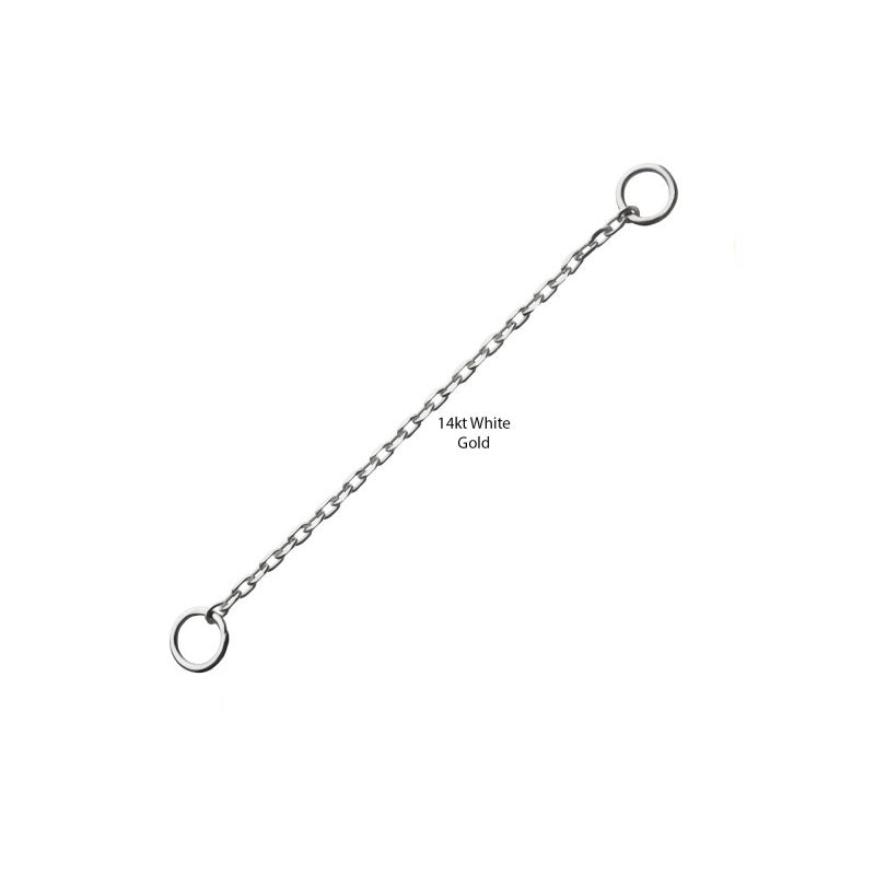 Rolo Chain 1 3/8" 14Kt White Gold