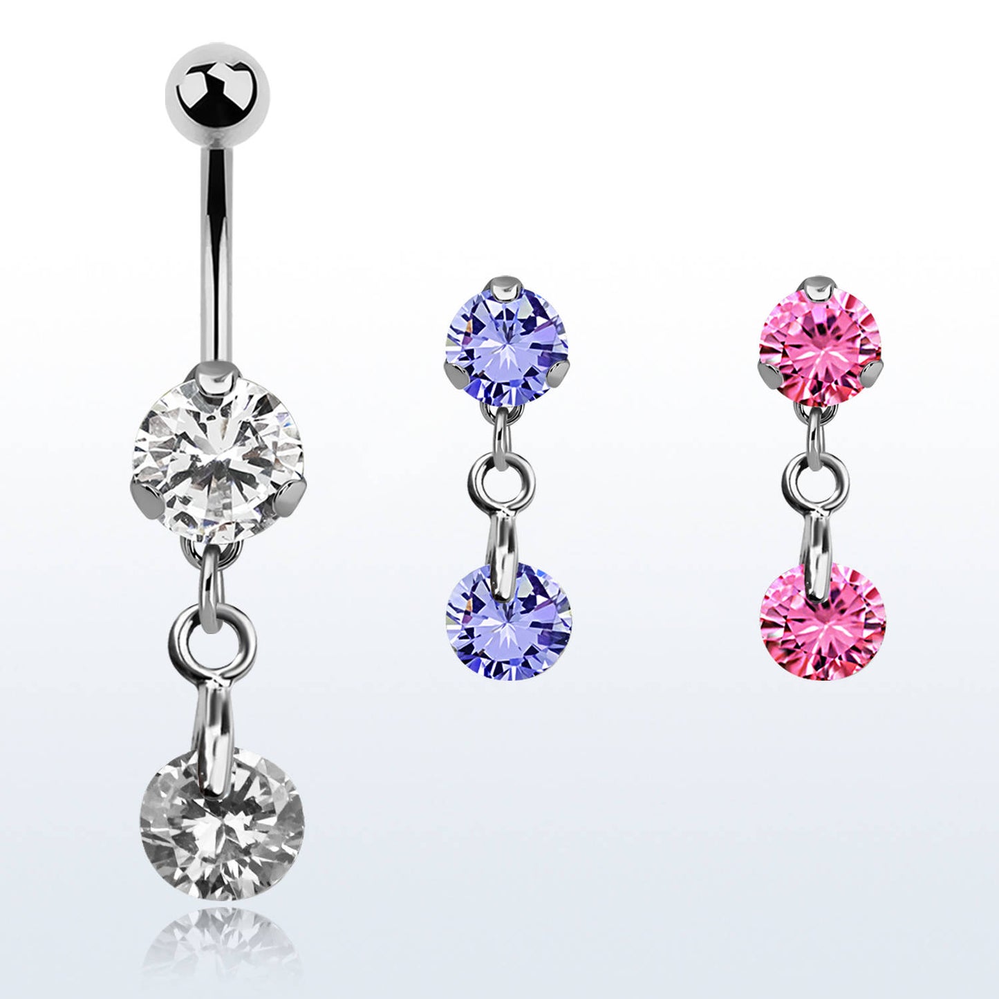 DANGLE ROUND CZ STONE