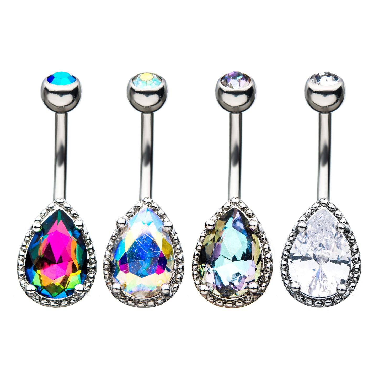 TEARDROP PRONG NAVEL