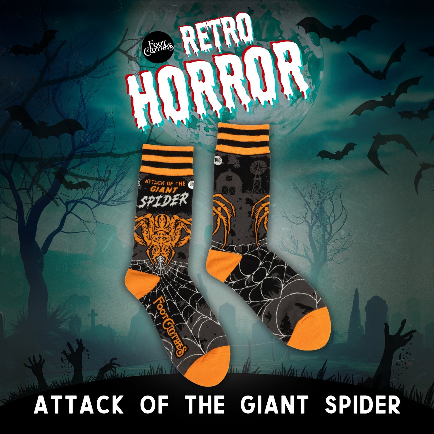 Attack Of The Giant Spider Crew Socks