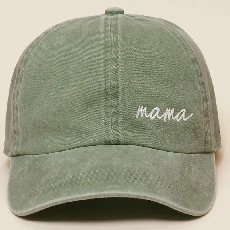 Mama Lettering Embroidery Baseball Cap