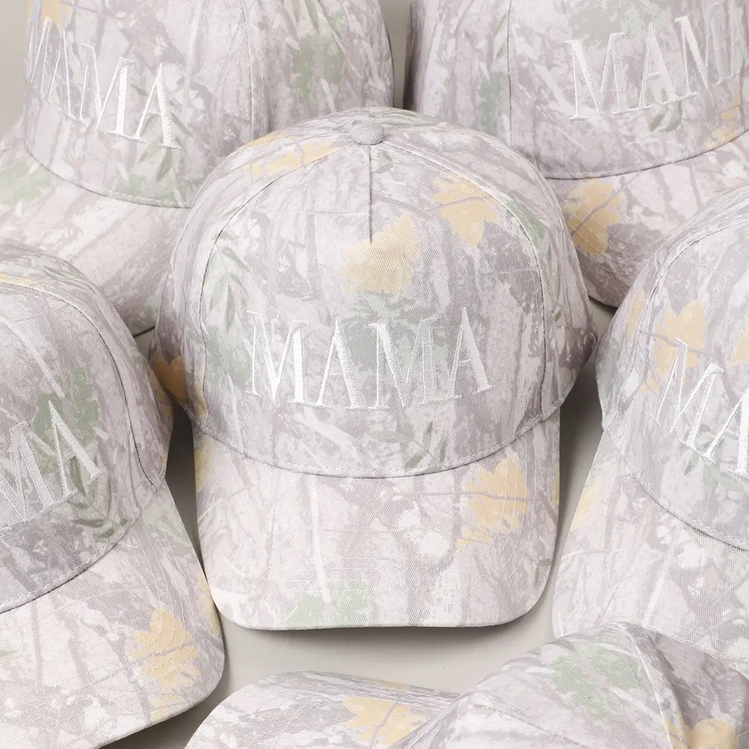 Mama Letter Embroidery Real Tree Camo Baseball Cap