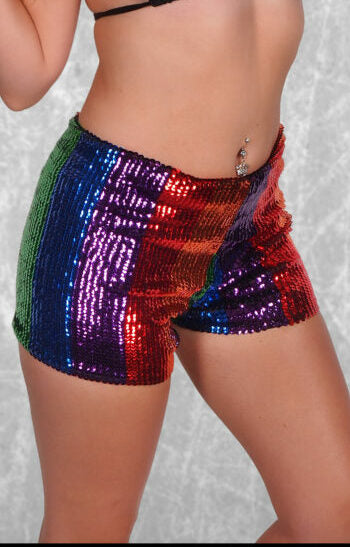 Rainbow Shorts With Zipper