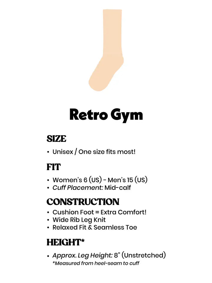 Peter Retro Gym Crew Socks