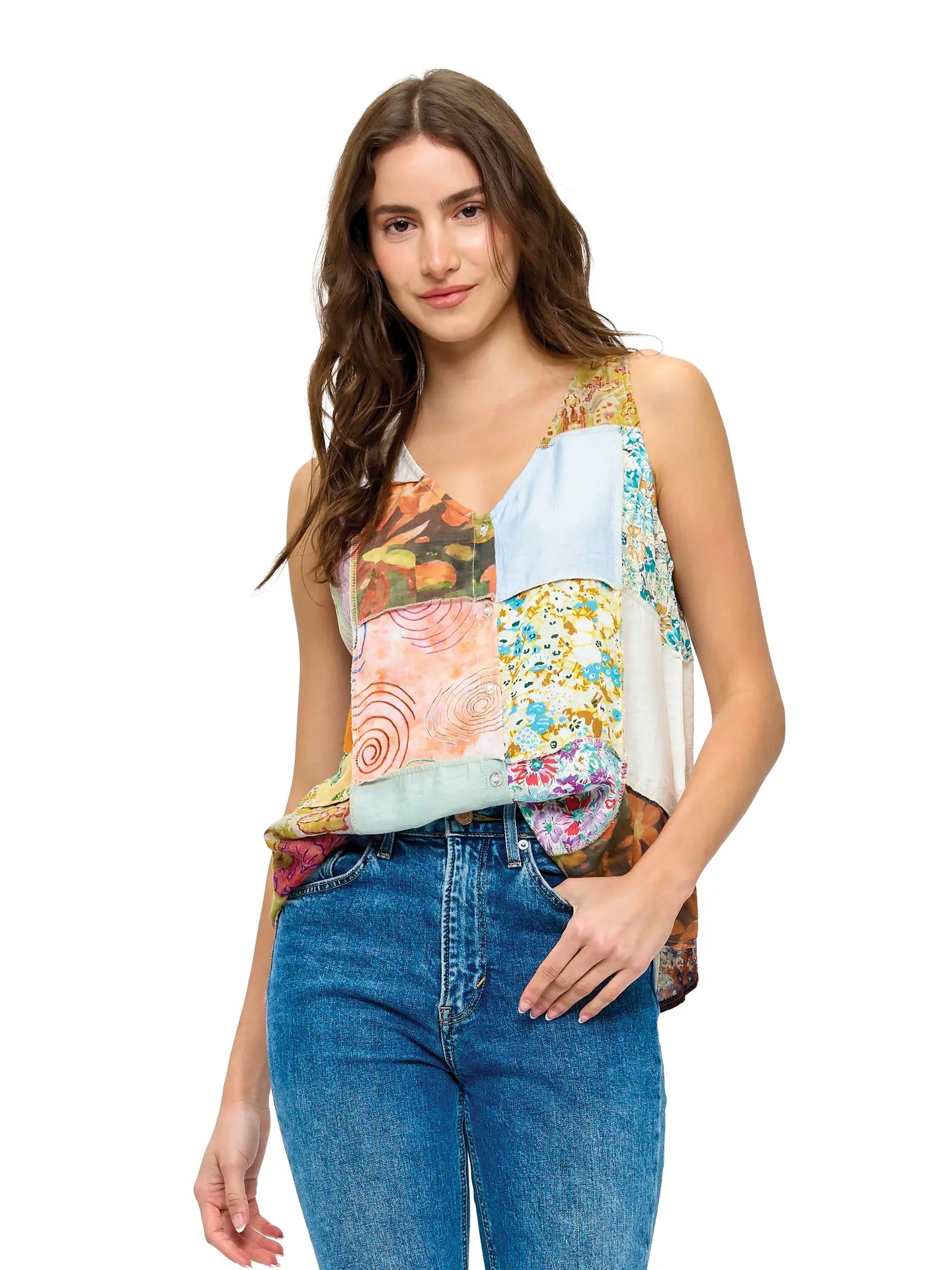 Floral Patchwork Top