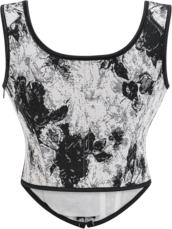 Black Tie Dye Top Corset
