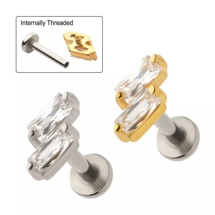 2 Bijoux Forme Baguette Cartilage