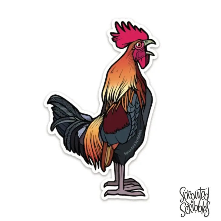 Rooster Sticker.