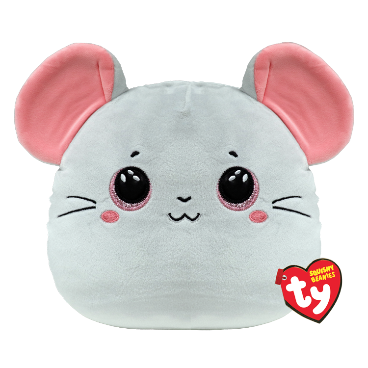 Catnip Grey Mouse Squish 10"