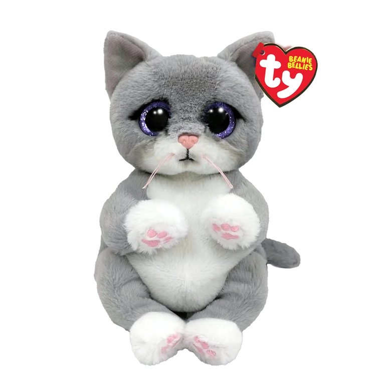 Morgan-Cat Grey Belly Plush 8 Inches