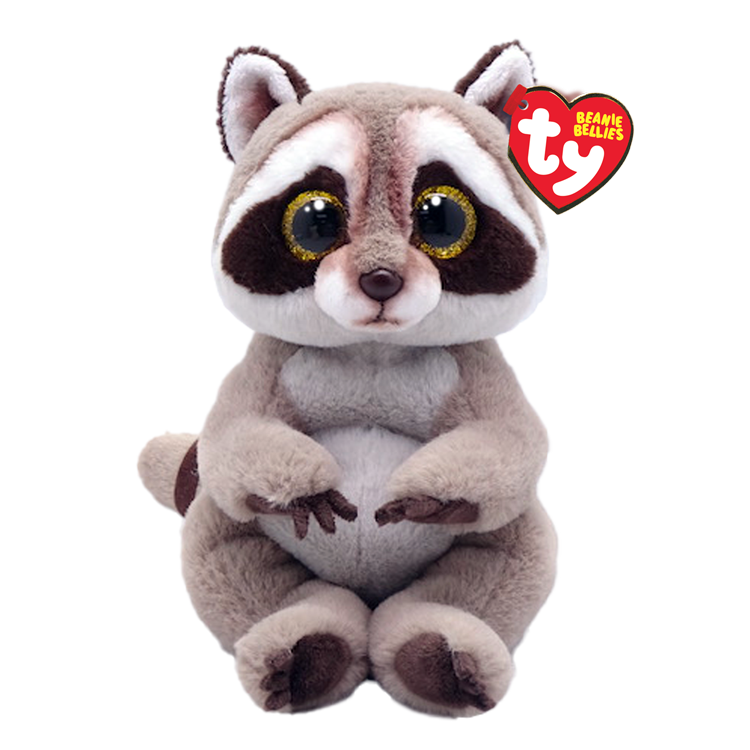 Petey Grey Raccoon 8 Inches