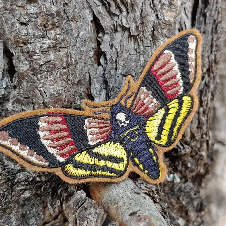 Death Head Hawkmoth Iron On Patch