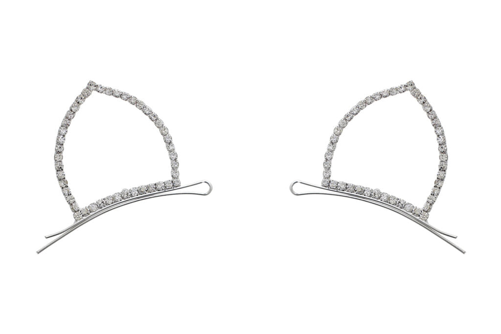 Rhinestone Cat Ear Bobby Pins