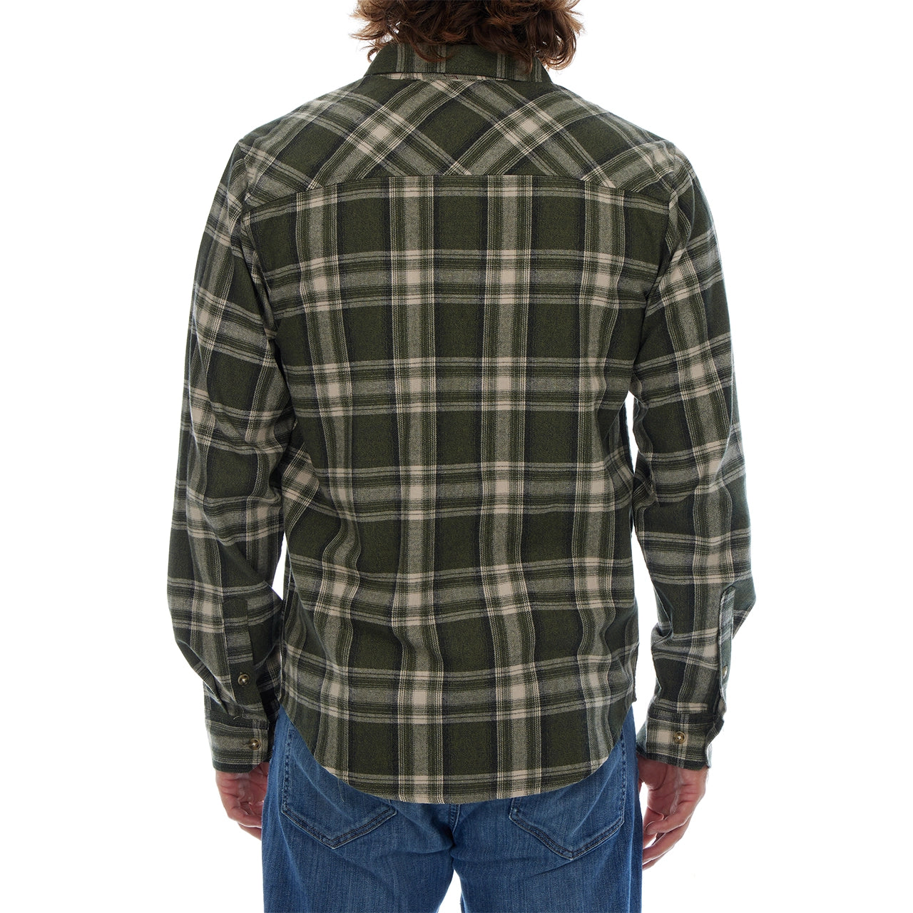 Long Sleeve Flannel Plaid Front Pockets Shirt