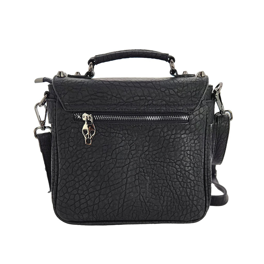 Small Metal Skull Satchel Bag