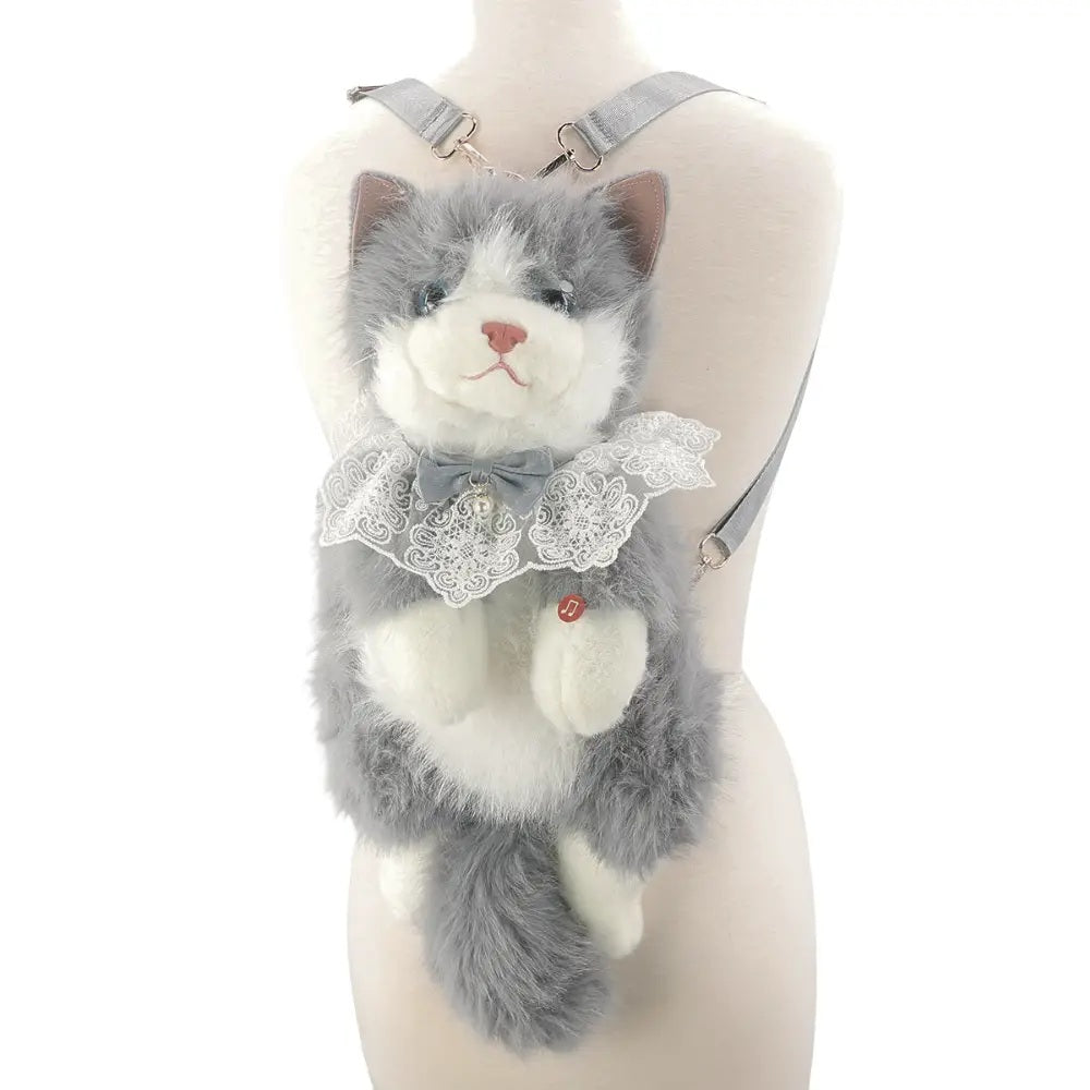 Cute Cat Plush Backpack