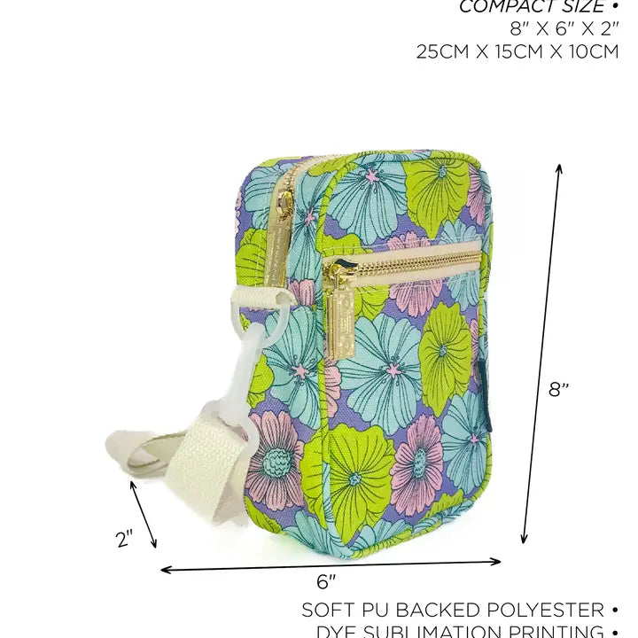 Mini Brick Floral Purple Bag