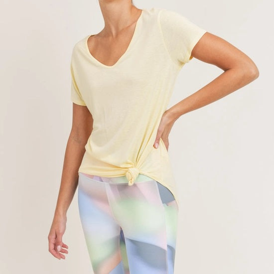 Tie Front Detail Top Lemonade