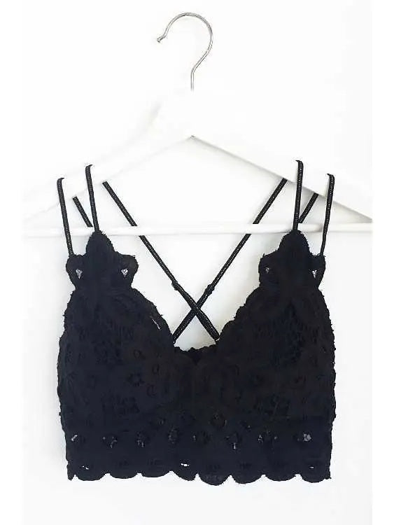 Plus Size Scalloped Lace Cami Bralette