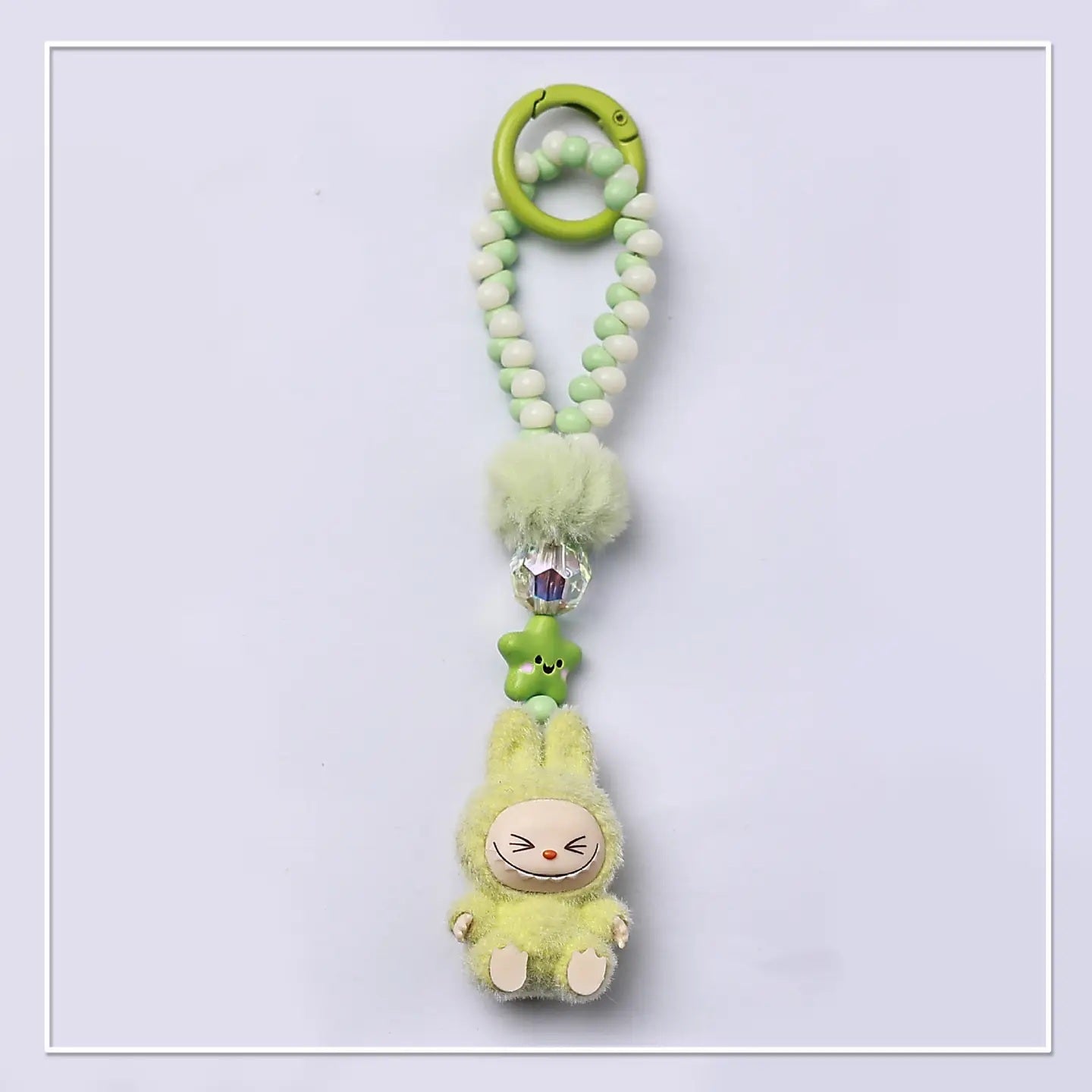 FLOCKED MINI MONSTER KEYCHAIN