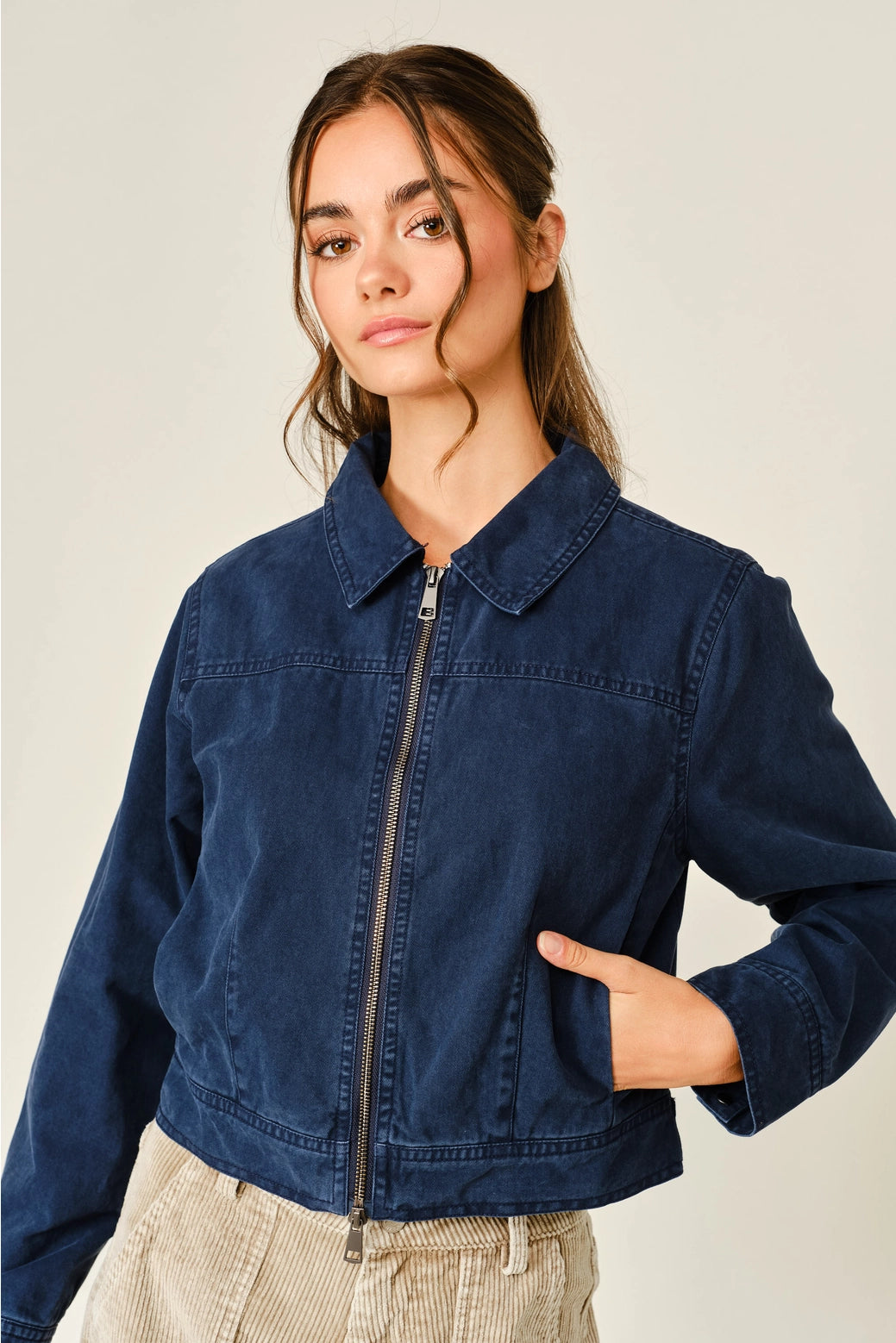 Cropped Trucker Jacket