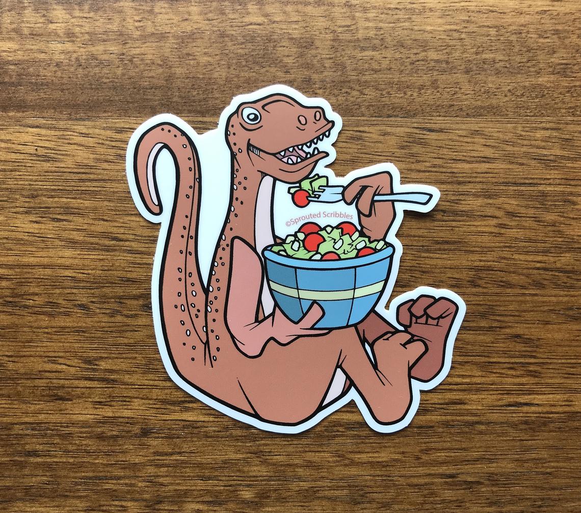 Apatosaurus Salad Sticker