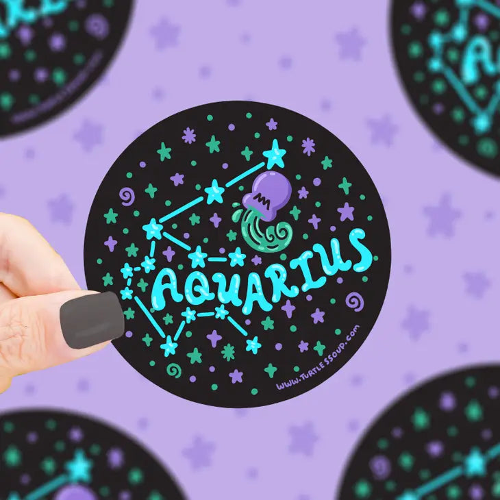 Aquarius Constellation Zodiak Sticker