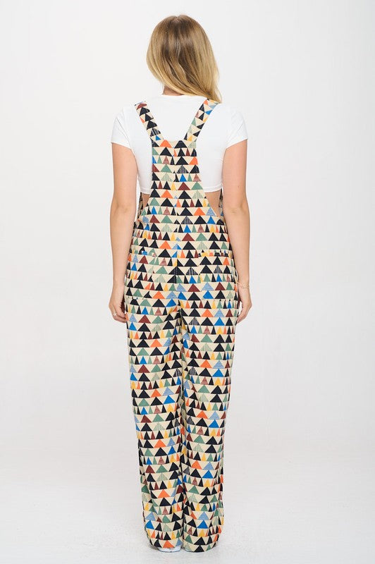 Triangle Print Overalls