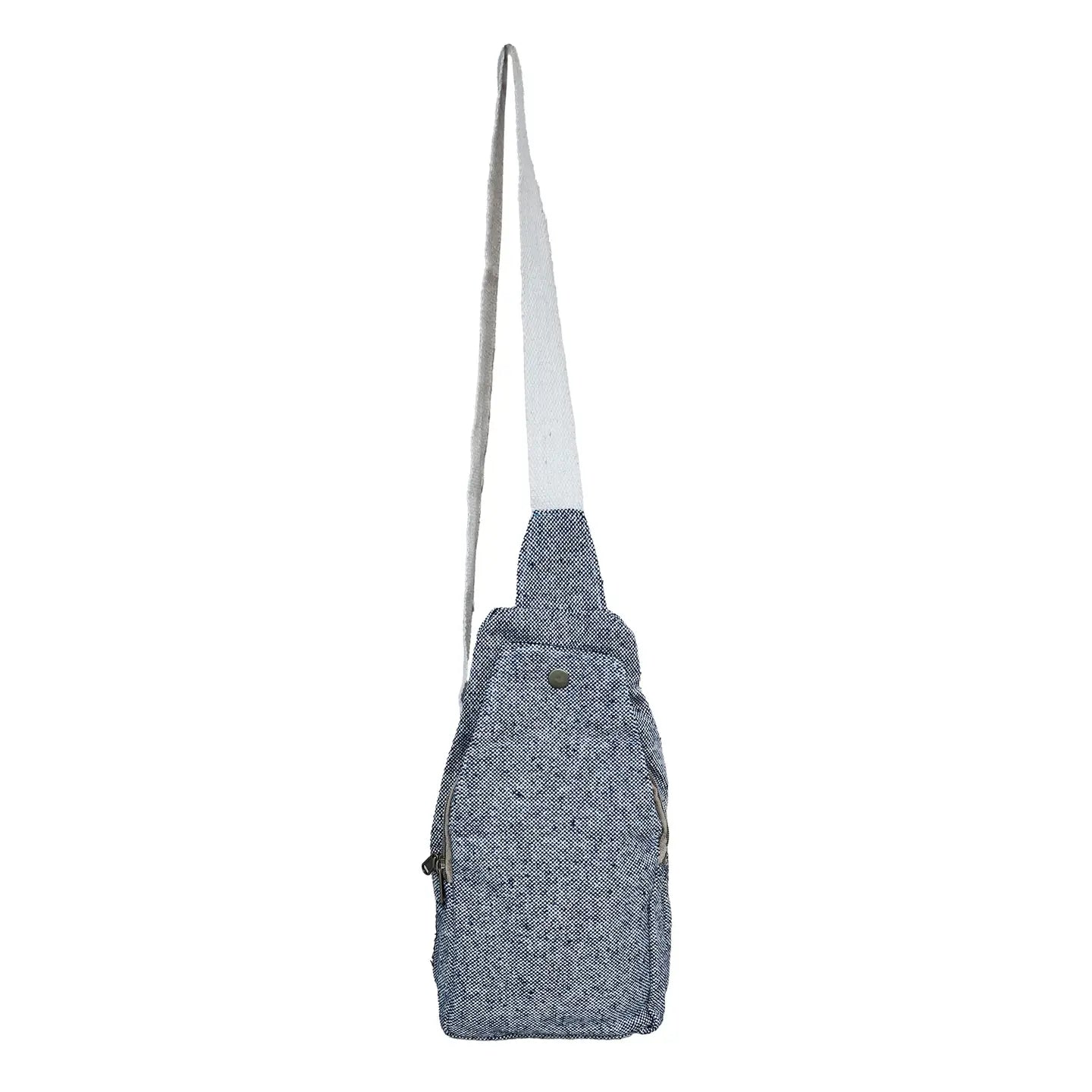 Blue Multi Crossbody Cotton Bag