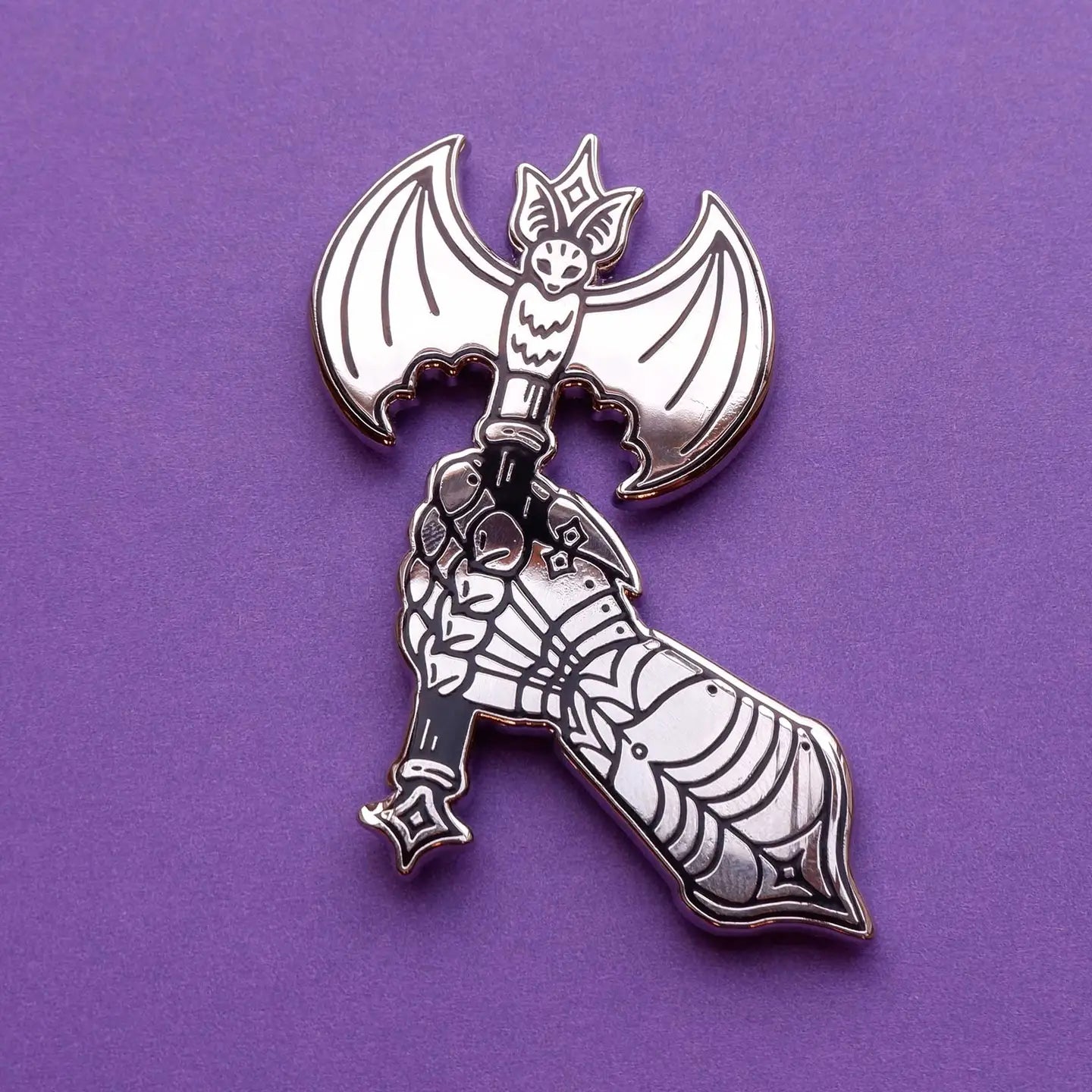 Battle Axe & Gauntlet - Enamel Pin
