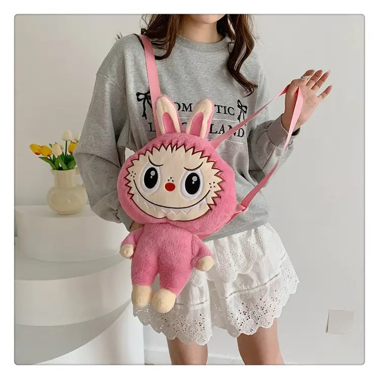 CUTE MONSTER FURRY PLUSH BACKPACK