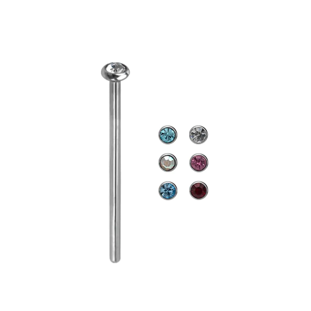 Bezel Gem Bend To Fit Nose Stud 19g