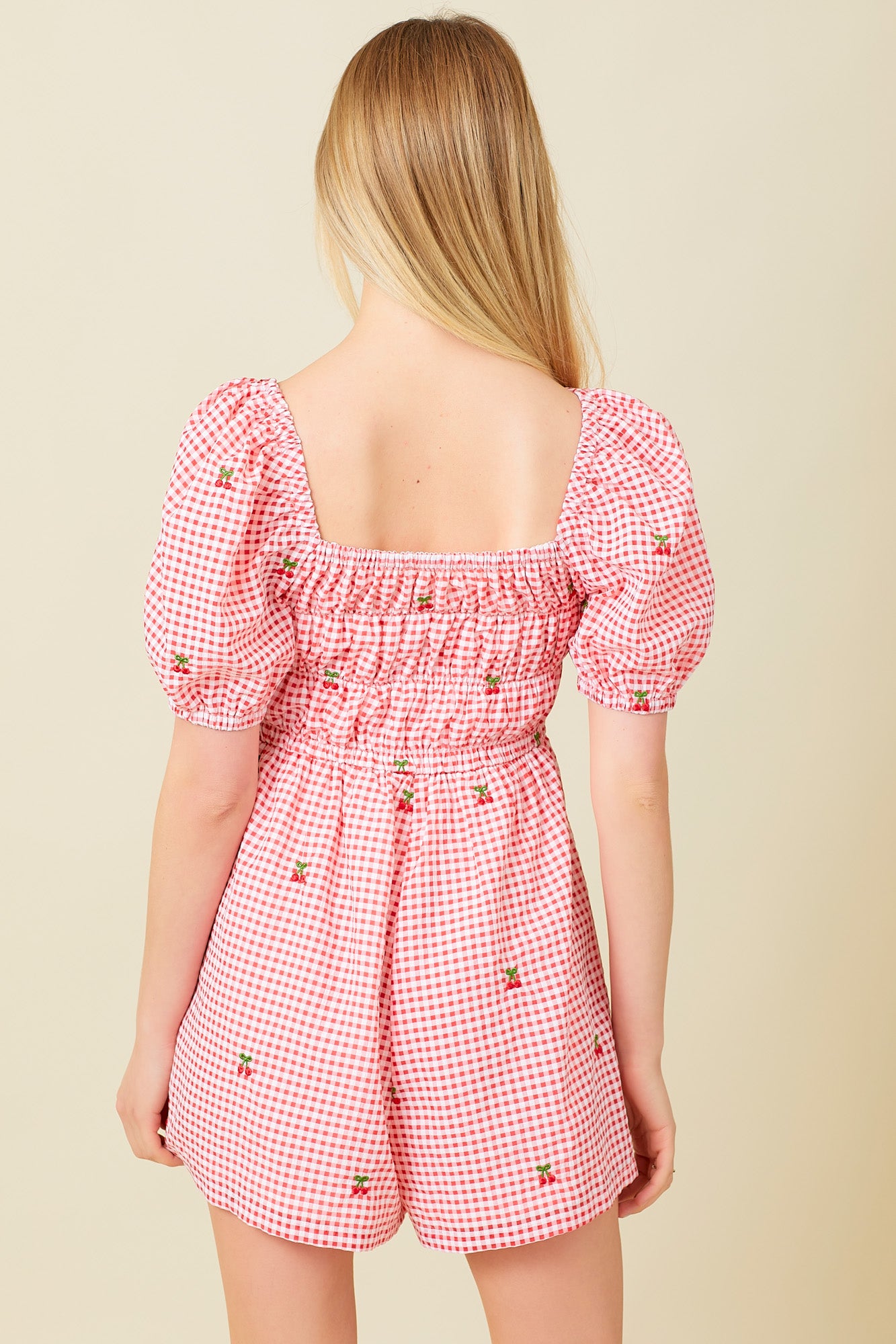 Socked Neck Shorts Romper
