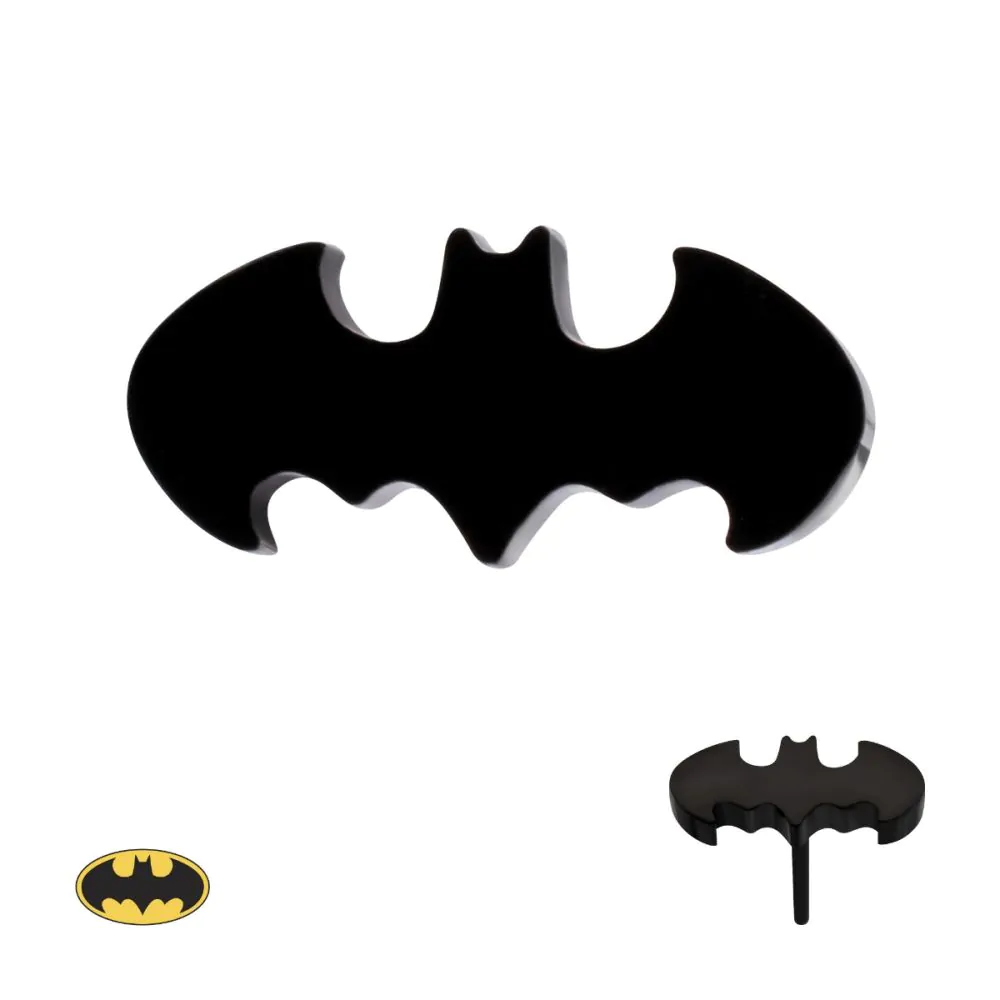 Batman Logo Black PVD Titanium Threadless Top