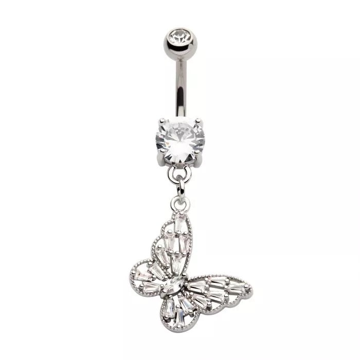 Butterfly Baguette Gems Navel