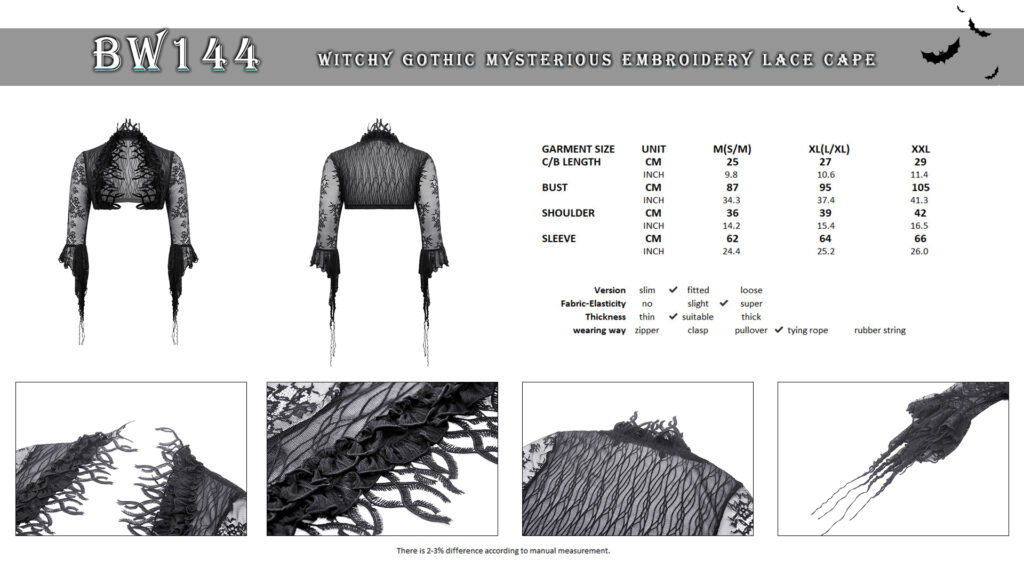 Witchy Embroidered Lace Bolero