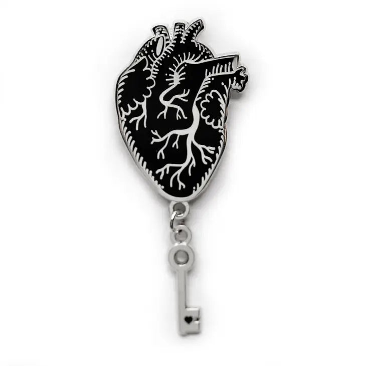 Anatomic Heart And Key Pin