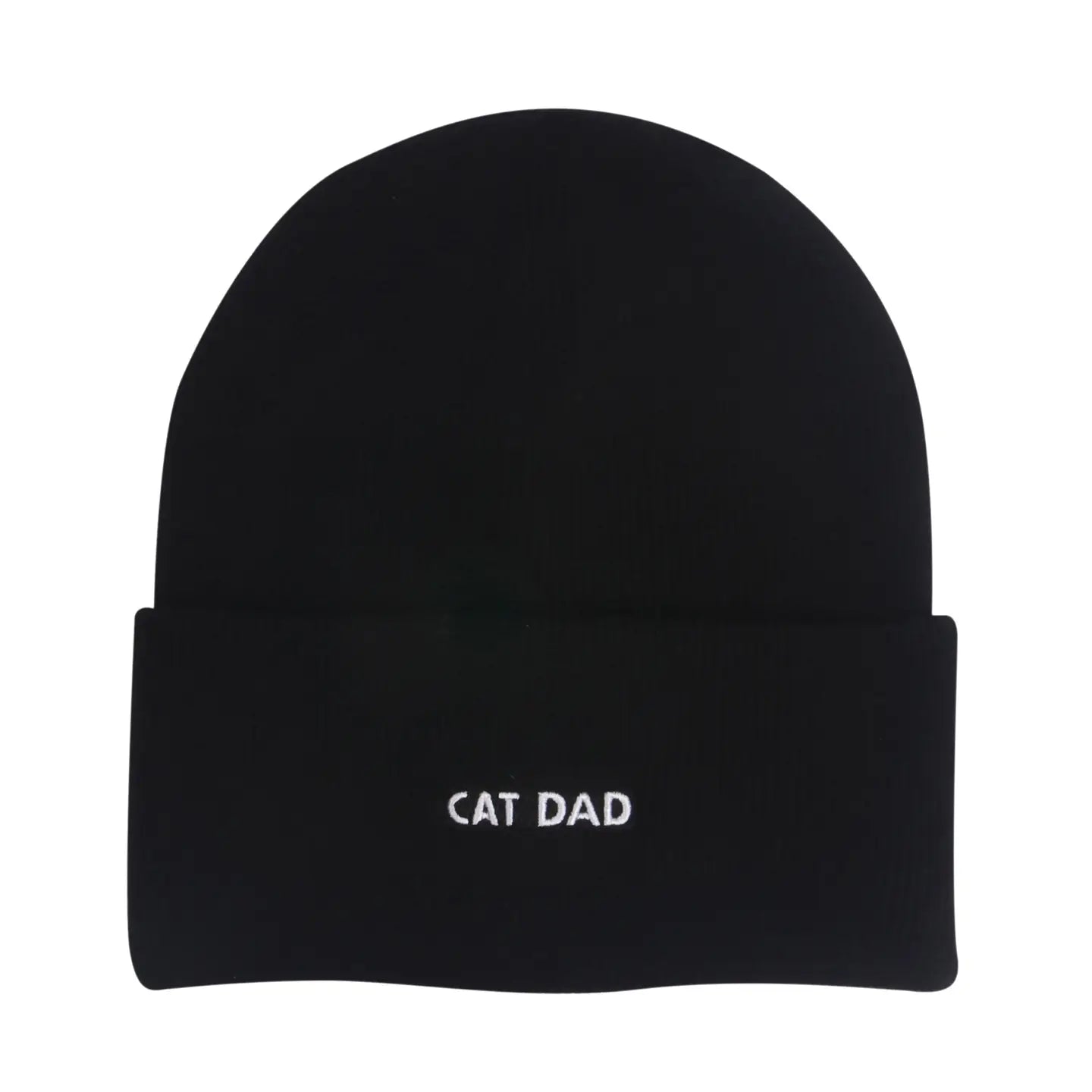 Cat Dad Embroidered Beanie