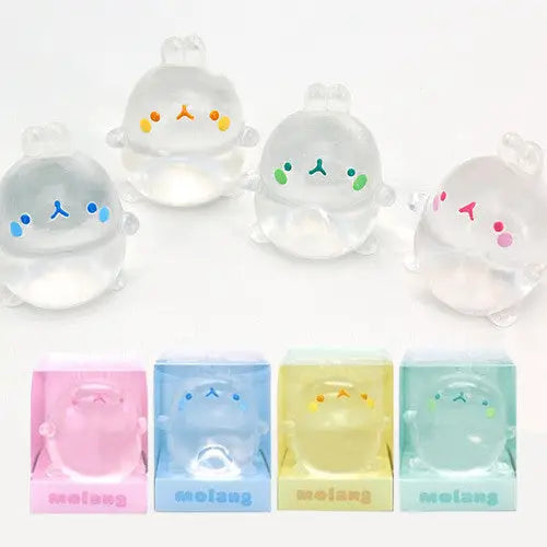 Molang Clear Mochi Squishy Figure Fidget Toy