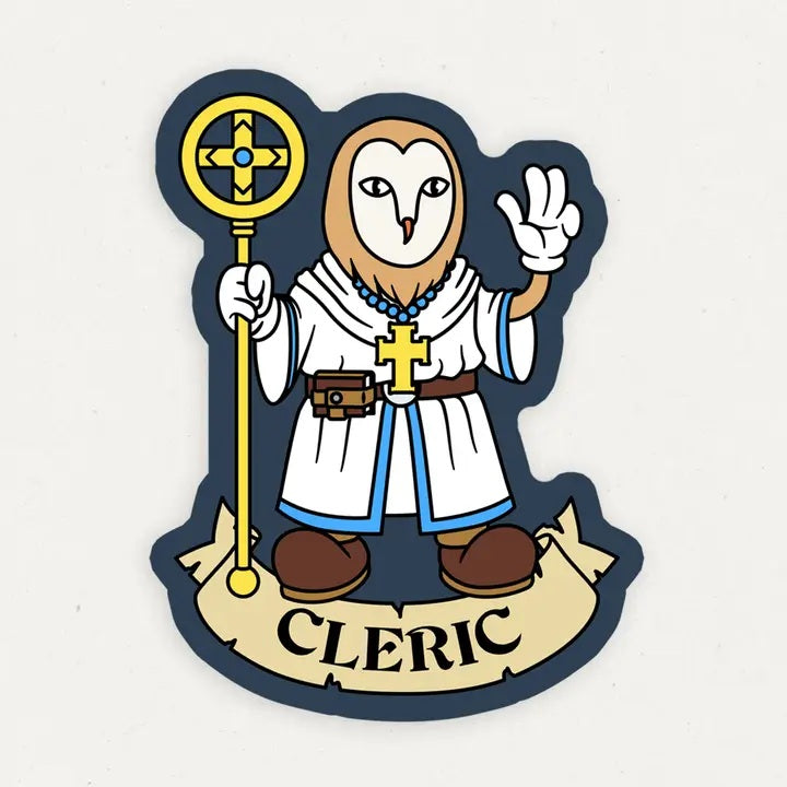 Cleric Dungeons And Dragons Vinyl Sticker