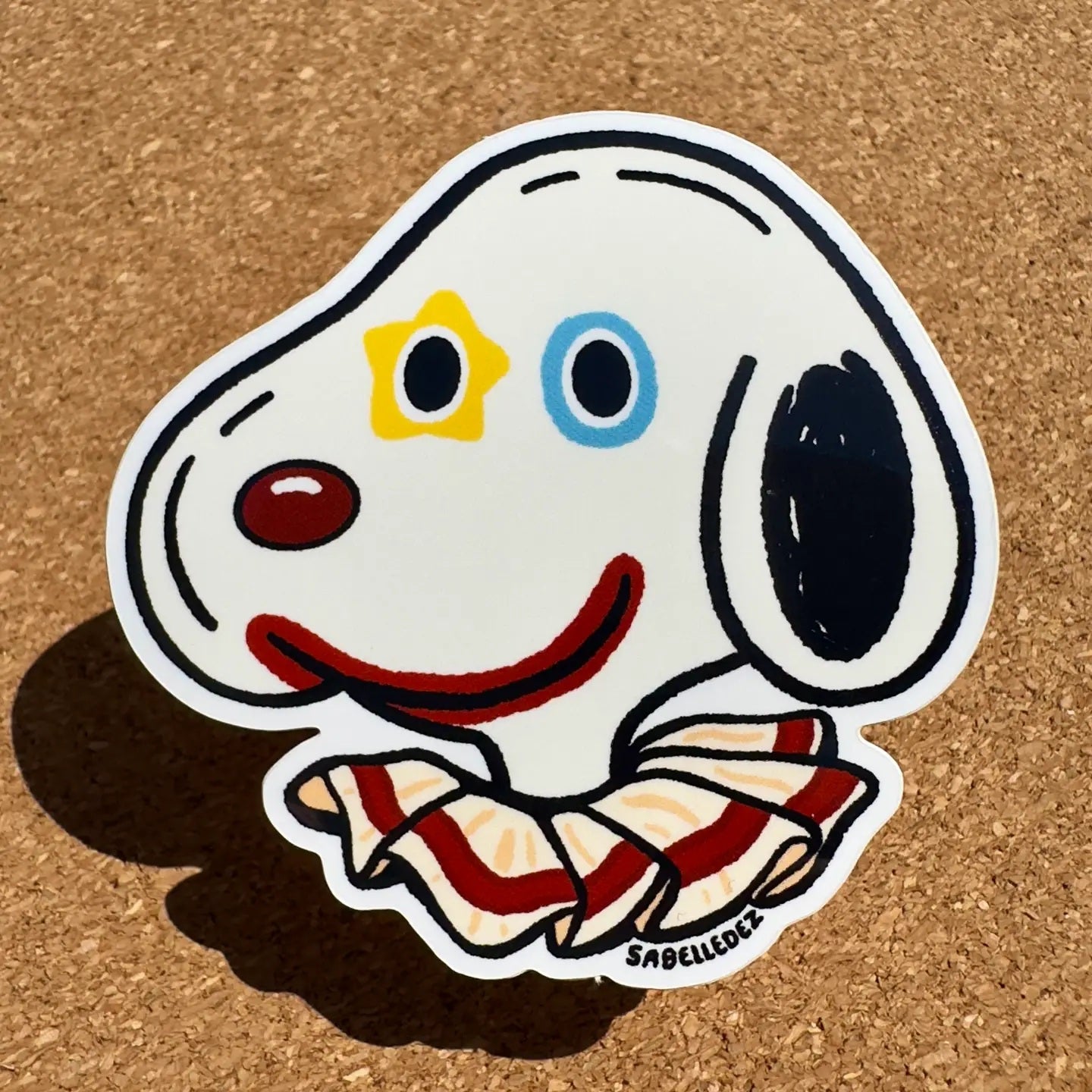 Clown Dog Sticker